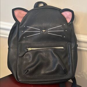 Black cat face/ear design backpack